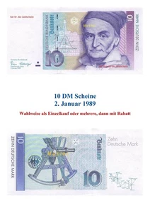 10 DM Deutsche Mark D-Mark Scheine 1989 - echte Banknoten wahlweise - Bild 1 von 6