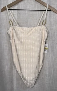 Costume da bagno donna Shade & Shore M Boho uncinetto ovale cinturino anello fascia pezzo unico - Foto 1 di 10