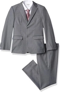 Isaac Mizrahi Boys' Five Piece Solid Suit Set Ensemble - Picture 1 of 16