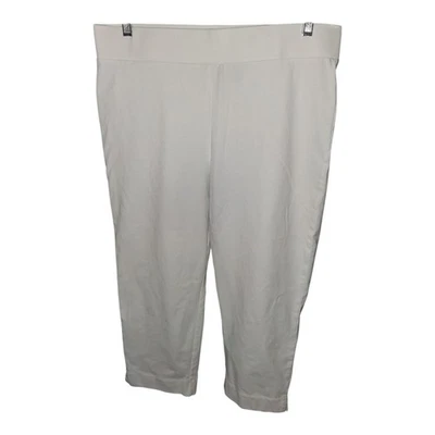 Woman With Control By Renee Greenstein White Elastic Waist Capri Pants Size LT - Imagem 1 de 4