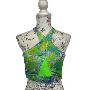 Nike Women's Swoosh All-Over-Print Wrap Medium-Support Padded Bra Size XL NWT - Picture 1 of 7