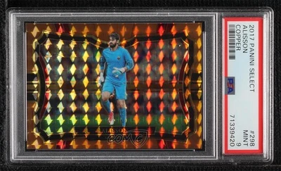 2017-18 Select Field Level Copper Prizm /49 Alisson Becker PSA 9 MINT Rookie RC - Image 1 of 2