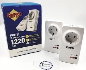 AVM FRITZ Powerline 1220 Set Kit Gigabit Netzwerk LAN 1200Mbps Adapter dLan - Bild 1 von 4