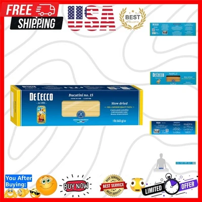 Massa Semolina Bucatini nº 15, 1 lb, 16 oz - Imagem 1 de 4