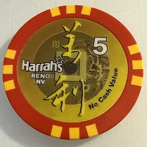 HARRAH'S $5 NCV ANNI 2000 CHIP CASINÒ OVERSIZE RENO NEVADA SPEDIZIONE COMBINATA - Foto 1 di 3