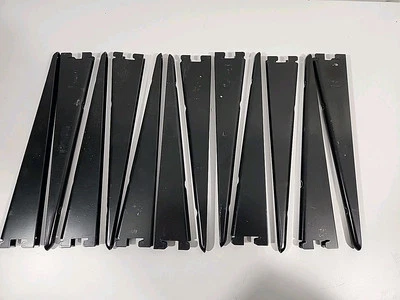 Unbranded steel lok heavy duty wall shelf bracket, Black, Qty(12), ~11.25" L×2"H - Image 1 of 4