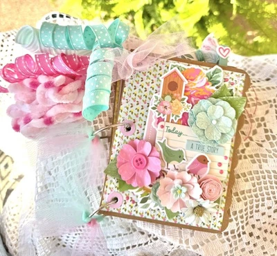 Handmade Scrapbook Junk Journal Mini Album.  - Image 1 of 4