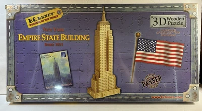 B C bones 3d wooden puzzle empire state building 35 x12 inches new in box Foto 1 de 3