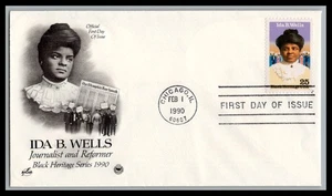 US FDC # 2442 25c Ida B. Wells ArtCraft / PCS   1990, 9p2690 - Picture 1 of 1