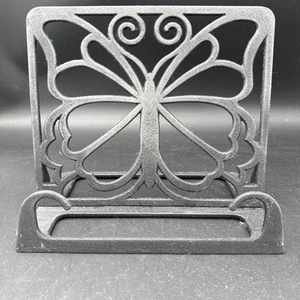 Butterfly Cast Iron Cookbook Holder Stand Black  Pioneer Woman Timeless Beauty - Picture 1 of 5