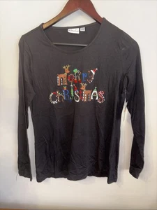 Kim Rogers Women’s T Shirt Merry Christmas 🎄  Size Small NWT - Picture 1 of 4