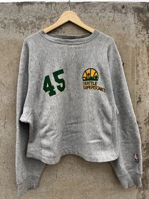 Seattle Supersonics Team 1988 emitido Clemon Johnson Sandknit cuello redondo talla XXL Foto 1 de 4