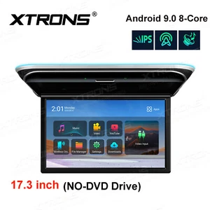 17.3" IPS Screen Car Roof Ceiling Flip Down WiFi 4G BT Overhead Monitor HDMI UK - Picture 1 of 12