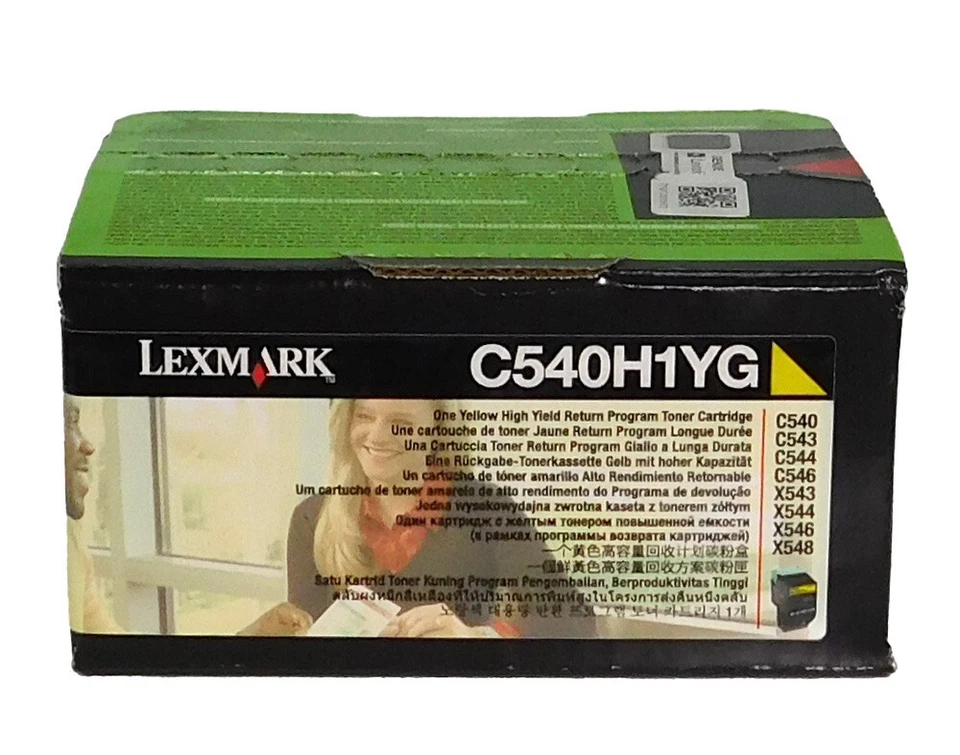Cartucho de tóner amarillo de alto rendimiento Lexmark C540/C540H1YG Foto 1 de 1