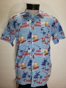 HONOLUA Mens medium M Santa/Christmas Button-up shirt Combine ship Discount - Picture 1 of 2