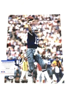 ROGER STAUBACH HAND SIGNED 11x14 PHOTO NFL DALLAS COWBOYS HOF SUPERBOWL PSA DNA - Picture 1 of 1