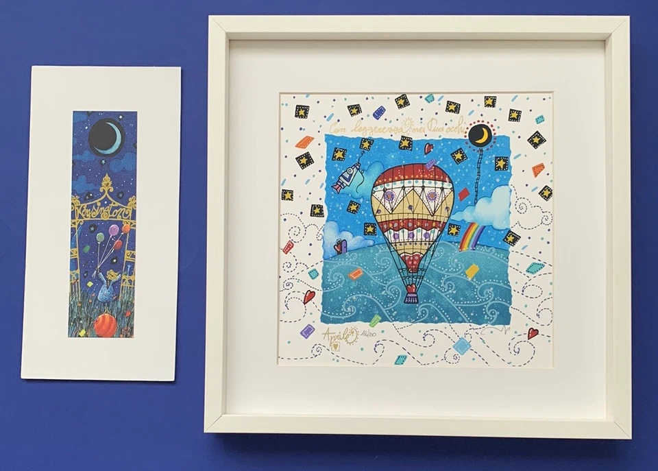 SERIGRAFIA ANDREA AGOSTINI 25x25 APRILE “CON LEGGEREZZA NEI TUOI OCCHI” + STAMPA - Immagine 1 di 1