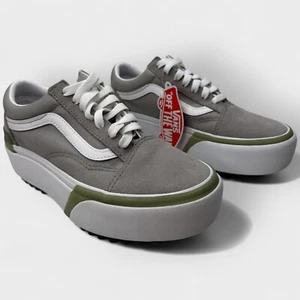 NEW Vans Old Skool Stacked Platform Shoes Women’s 5.5 Drizzle/White No Box - Picture 1 of 13