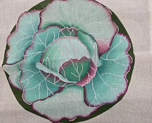 Handpainted Needlepoint Cabbage Mary Jo Cole - Picture 1 of 4