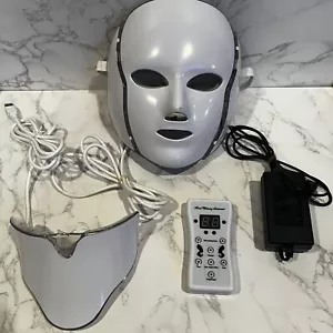 7 Colors LED Light Photon Face Neck Mask Rejuvenation Facial For Acne, Wrinkles - Picture 1 of 10