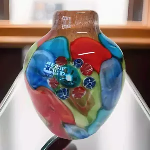 Glasvase Vase Blumenvase Tischvase 25 cm Glaskunst Murano Stil Deko Blumen Edel - Bild 1 von 4