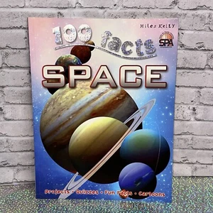100 Facts SPACE Book Projects Quizzes Fun Facts Cartoons Miles Kelly Publishing - Imagen 1 de 9