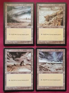 Magic The Gathering TEMPEST 4x PLAINS land card set MTG - Picture 1 of 2