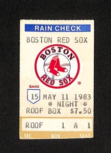 MAY 11, 1983  CALIFORNIA ANGELS @ BOSTON RED SOX TICKET STUB - Picture 1 of 1