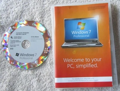 Microsoft Windows 7 Professional 32-bit DVD with Product Key - Full Install - Image 1 of 3