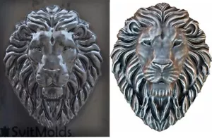 Gießform Löwe 2D DIY Plakette König der Tiere Betonform Form Löwe D61 - Bild 1 von 10