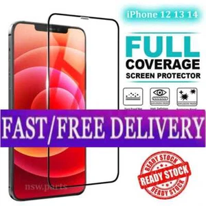 9D BILDSCHIRMSCHUTZFOLIE iPhone 15 14 13 12 11 PRO Mini XR VOLLSTÄNDIGE ABDECKUNG Hartglas - Bild 1 von 4