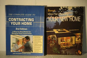 Contracting your home 1992, Sunset ideas for planning your new home 1975 PB book - Imagen 1 de 3