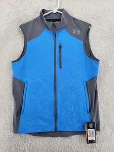 Under Armour UA Cold-Gear Reactor Vest 42" chest Blue Gray Small NWT - Picture 1 of 9