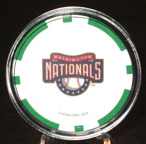 (1) Washington Nationals Poker Chip Golf Ball Marker - Green  - Picture 1 of 1