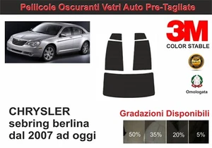 pellicola oscurante vetri chrysler sebring berlina dal 2007 kit posteriore - Imagen 1 de 1