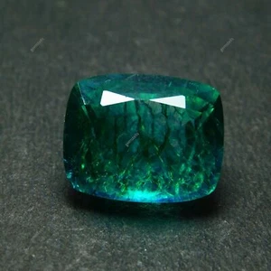 Loose Gemstone Natural 10.56 Ct Colombian Emerald CERTIFIED Green Cushion Cut - Picture 1 of 14