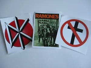 USA PUNK VINYL STICKER JOB LOT Ramones Bad Religion Dead Kennedys - Picture 1 of 1