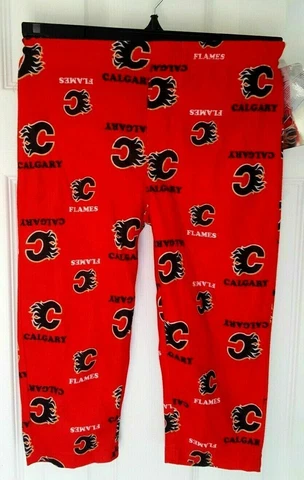 Calgary Flames Kids Pants Size 3T Red Sweats Sleep Pajamas Toddler Baby NHL New Cover