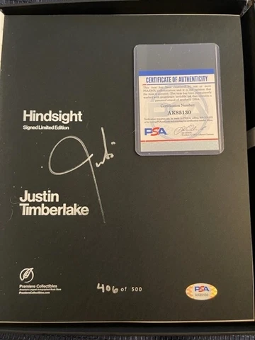 JUSTIN TIMBERLAKE Hindsight Book Numbered Limited 406/500 PSA/DNA Cover