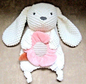 Waffle Weave Floppy Ears Bunny Rabbit Lovey Plush Rattle Baby Toy Gerber Baby - Picture 1 of 5