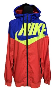 Seltene Nike Windrunner GX1 Windbreaker Jacke rot blau Nylon weicher Glanz L - Bild 1 von 7