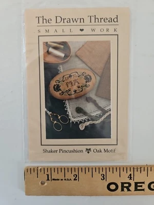 The Drawn Thread SHAKER PINCUSHION ~ OAK MOTIF Counted Cross Stitch Pattern - Image 1 of 3