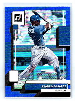 2022 Donruss Holo Blue Starling Marte New York Mets #206 - Image 1 of 2