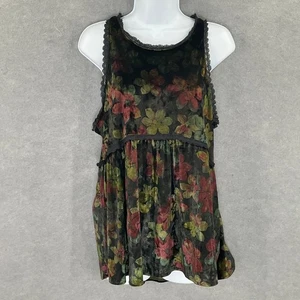 POL Top Gr. M Blumen Samt Spitze Festivalcore Stufen Whimsigoth Waldfee - Bild 1 von 10