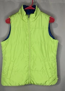 Made For Life Women's Size S Lime Green Pocketed Full Zip Puffer Vest 🔥🔥 - Picture 1 of 3