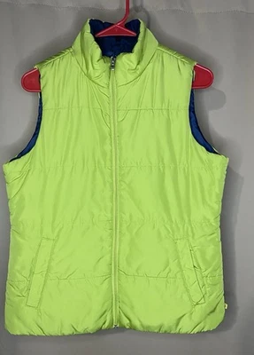 Made For Life Women's Size S Lime Green Pocketed Full Zip Puffer Vest 🔥🔥 - Image 1 of 3