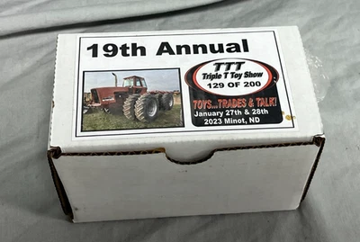 Allis Chalmers 7580 4WD Maroon Belly Tractor TTT Toy Show Minot 2023 1:64 NIB - Image 1 of 4