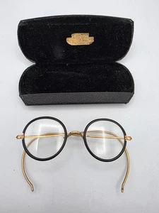 Antikes Shuron 12k Gold Filled Off Rund Stil Brillengestell - Bild 1 von 6