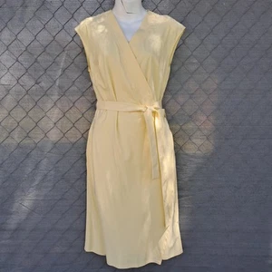 Athleta City Stripe Lunaria Yellow Newport Wrap Dress Women's XS - Picture 1 of 8
