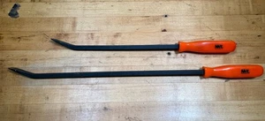 2 MIT Bent Tip Pry Bars 24" & 18" - Michigan Industrial Tools - Picture 1 of 5